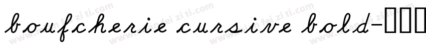boufcherie cursive bold字体转换